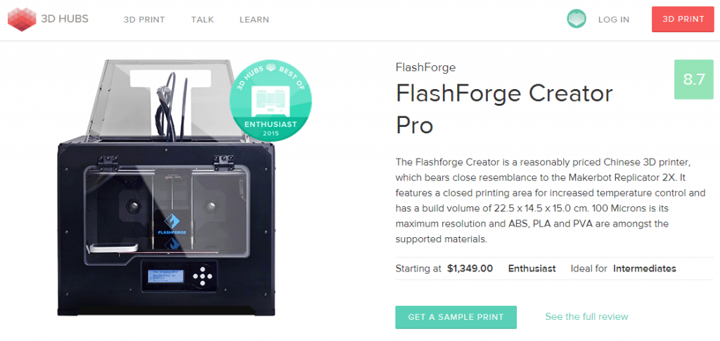 flashforge-creator-pro