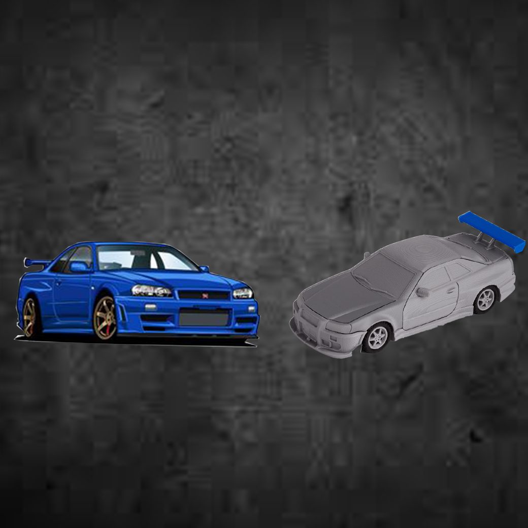 You are currently viewing 3D Print : รถยุค90  Nissan Skyline GT-R34