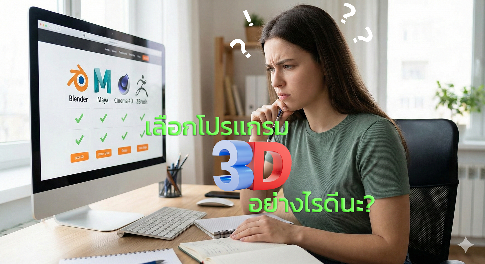 You are currently viewing มือใหม่เลือกโปรแกรม 3D ต้องดูอะไรบ้าง
