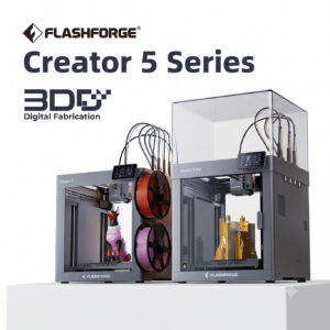 Flashforge Creator 5 / 5 Pro | Multi Head 3D Printer พิมพ์หลายสี Tool Changer 256x256x256 มม.